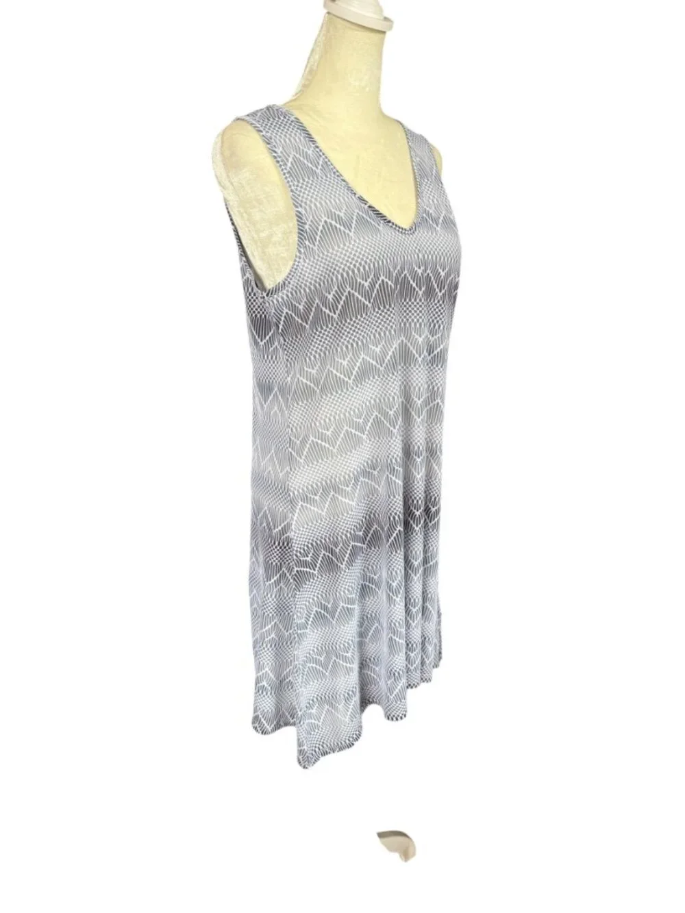 Portocruz swimsuit cover-up black ombre sleeveless stretchy pullover size small